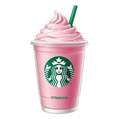pink drink from star bucks that has the logo light pink with no whip cream sticker