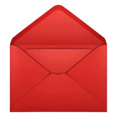 red greeting card with envelope sticker