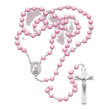 Light pink rosary sticker