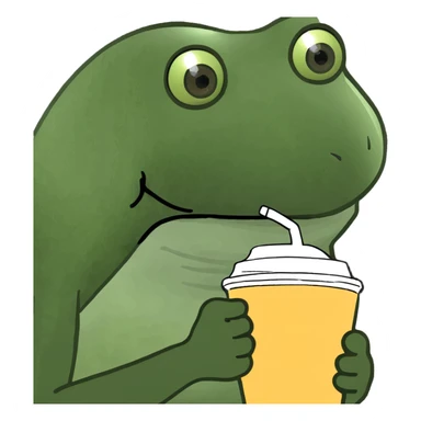 A cup of coffee on a green background sticker