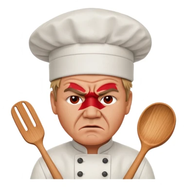 Gordon Ramsay angry with chef hat sticker