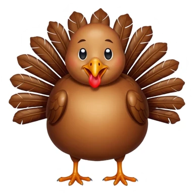 A turkey that’s crying out of happiness sticker