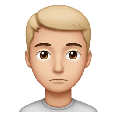 face turning away or looking uninterested sticker