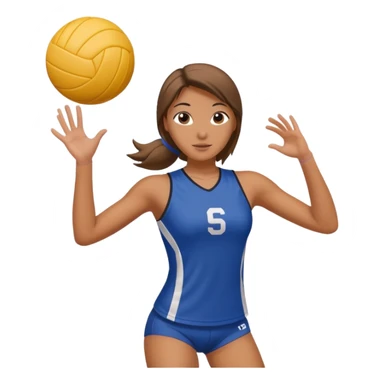 Girl volleyball sticker