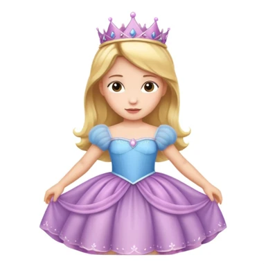 girls in a princess dress sticker