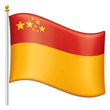 Red, white, and golden yellow horizontally sequenced tricolour flag inspired by the flag of Italy sticker