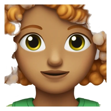 ginger ballrina with green eyes sticker