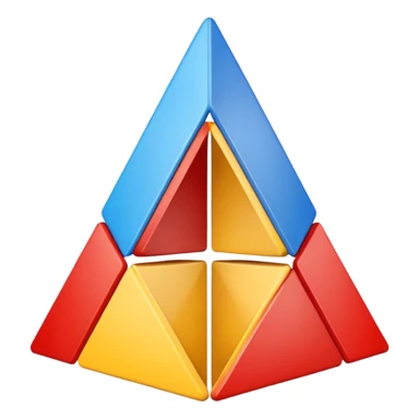 triangle with boxes inside like a bureaucratic system sticker