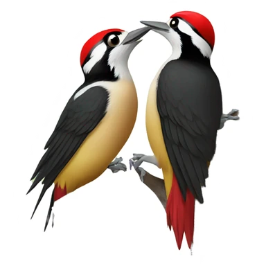 woodpecker hugging another woodpecker sticker