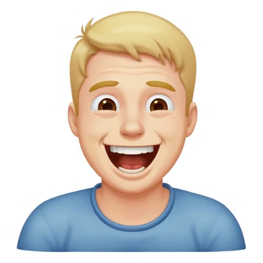 Man choking himself while laughing ￼ sticker