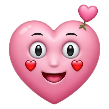 Emoji mit Rosa Herzen sticker
