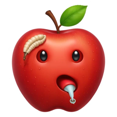 apple is pooping  sticker