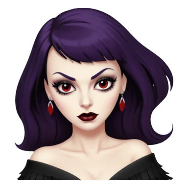 vampira sexy com franja sticker