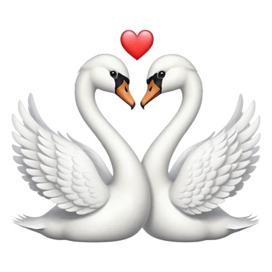 Two swan making a heart 💗 sticker