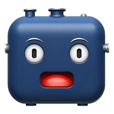 navy blue boiler emoji modern no face detailed sticker
