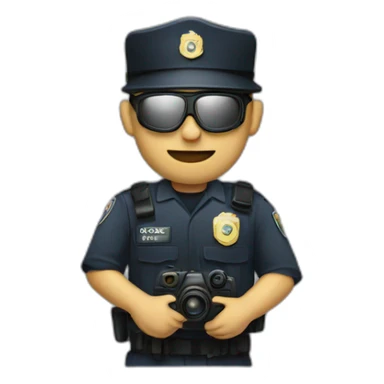 Anti-terrorism police with cameras sticker