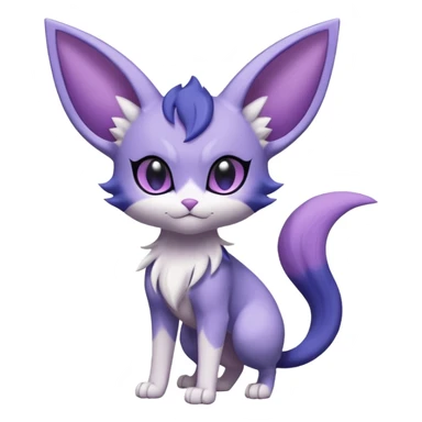 Espeon-Purrloin-Meowstic-Fakémon-hybrid-creature (full body)  sticker