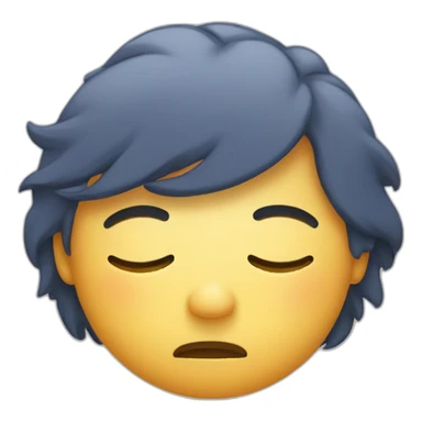 sleepy face circular sticker