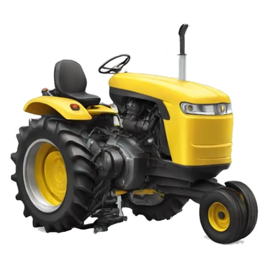 yellow tractor engine sticker
