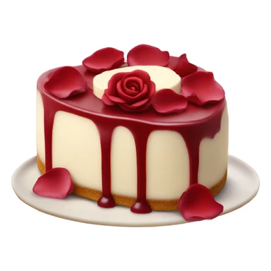 Dark red Rose cheesecake sticker