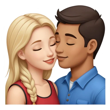  Népales men kiss white girl sticker