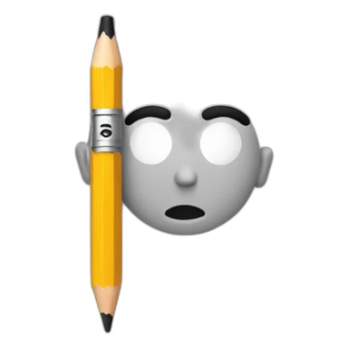 Pencil face sticker