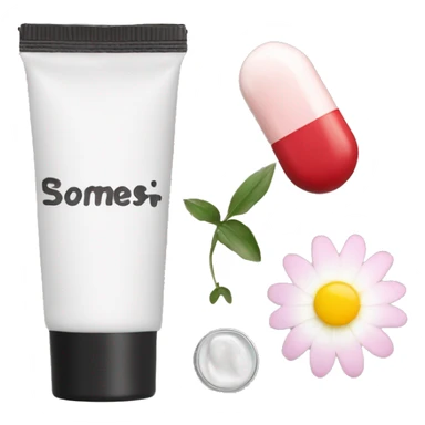 Coffee, lip balm, flower, handcream sticker