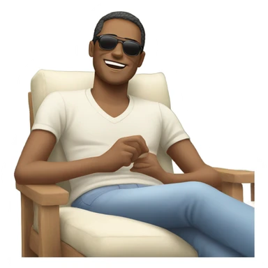 enjoying a sunny day sticker