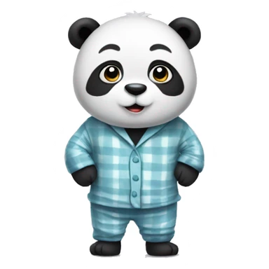 panda with pajamas sticker