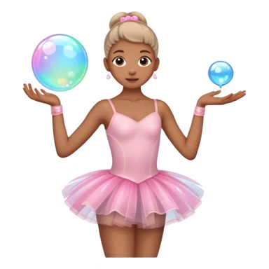 Ballerina with led buble sticker