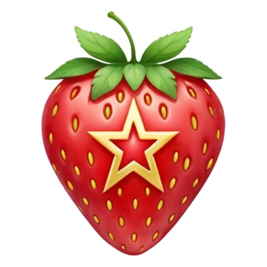Light strawberry with pentagram symbol  sticker