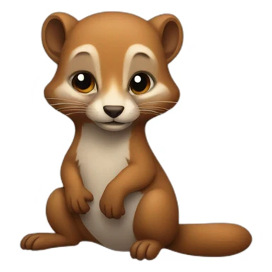 Gimpy weasel with arms crossed sticker