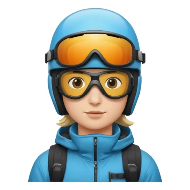 Persona con lentes de snowboard sticker