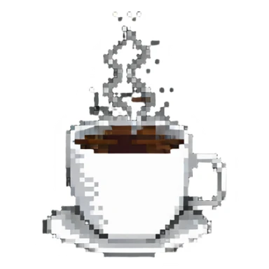coffee cup with steam sticker