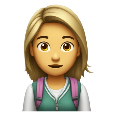 girl student dissatisfied sticker