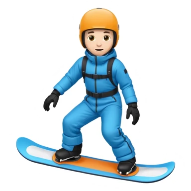 man snowboarding on snow sticker