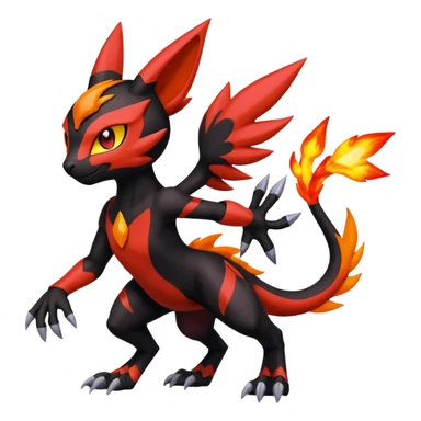 Colorful Meloetta-Litten-Guilmon-Darkrai-Pokémon-Fakémon-fusion-hybrid-creature sticker