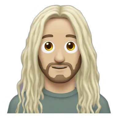 old john frusciante long hair sticker