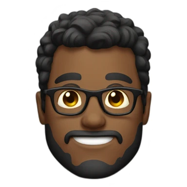 bodybuilder man with black glasses  sticker