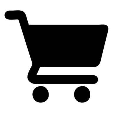 A simple shopping cart icon, minimalist design sticker