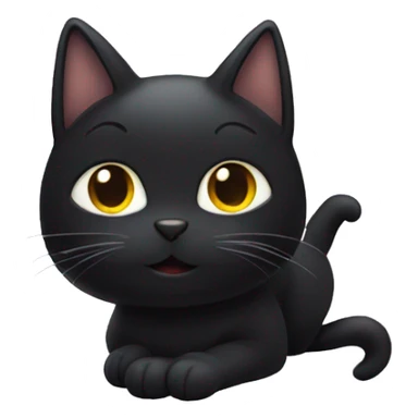Black cat with stars on fur sticker