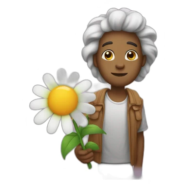 flower in hand robby sticker
