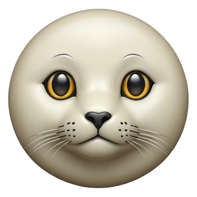 Cinematic Noble Seal Portrait Emoji, Poised and streamlined, with a sleek, smooth body of glossy, muted hues and expressive, dark eyes complemented by a rounded, agile head, Simplified yet sharp and sophisticated features, highly detailed, glowing with a soft, maritime luminescence, high shine, intelligent and graceful, stylized with an air of coastal authority, focused and alert, soft glowing outline, capturing the essence of a watchful marine guardian that appears ready to glide out of the screen with effortless authority! sticker