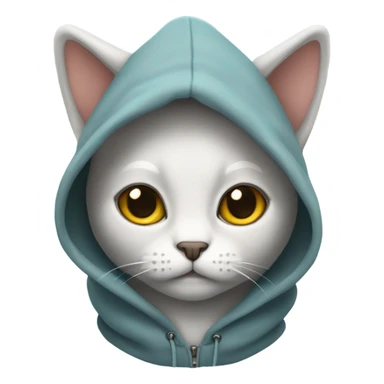 Cat in a hoodie sticker