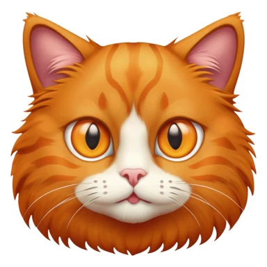 Orange cat with silly eyes sticker