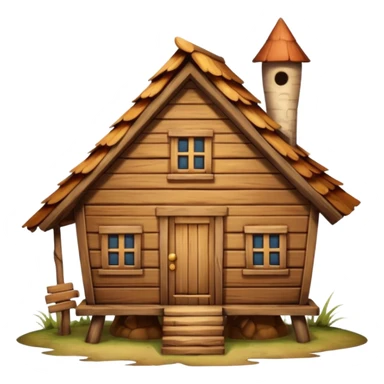 wooden house on chicken legs sticker