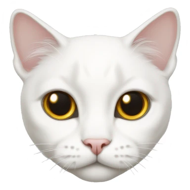 white Scottish cat with Lop-eared sticker