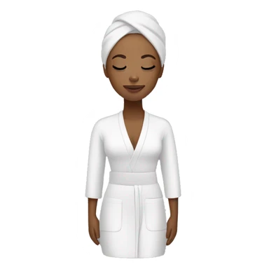 spa girl with eyes closed sticker