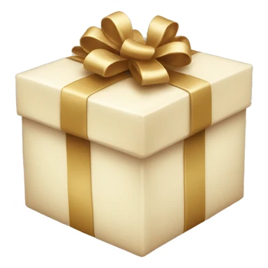 cream christmas present sticker