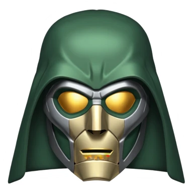 Doctor Doom silver mask sticker